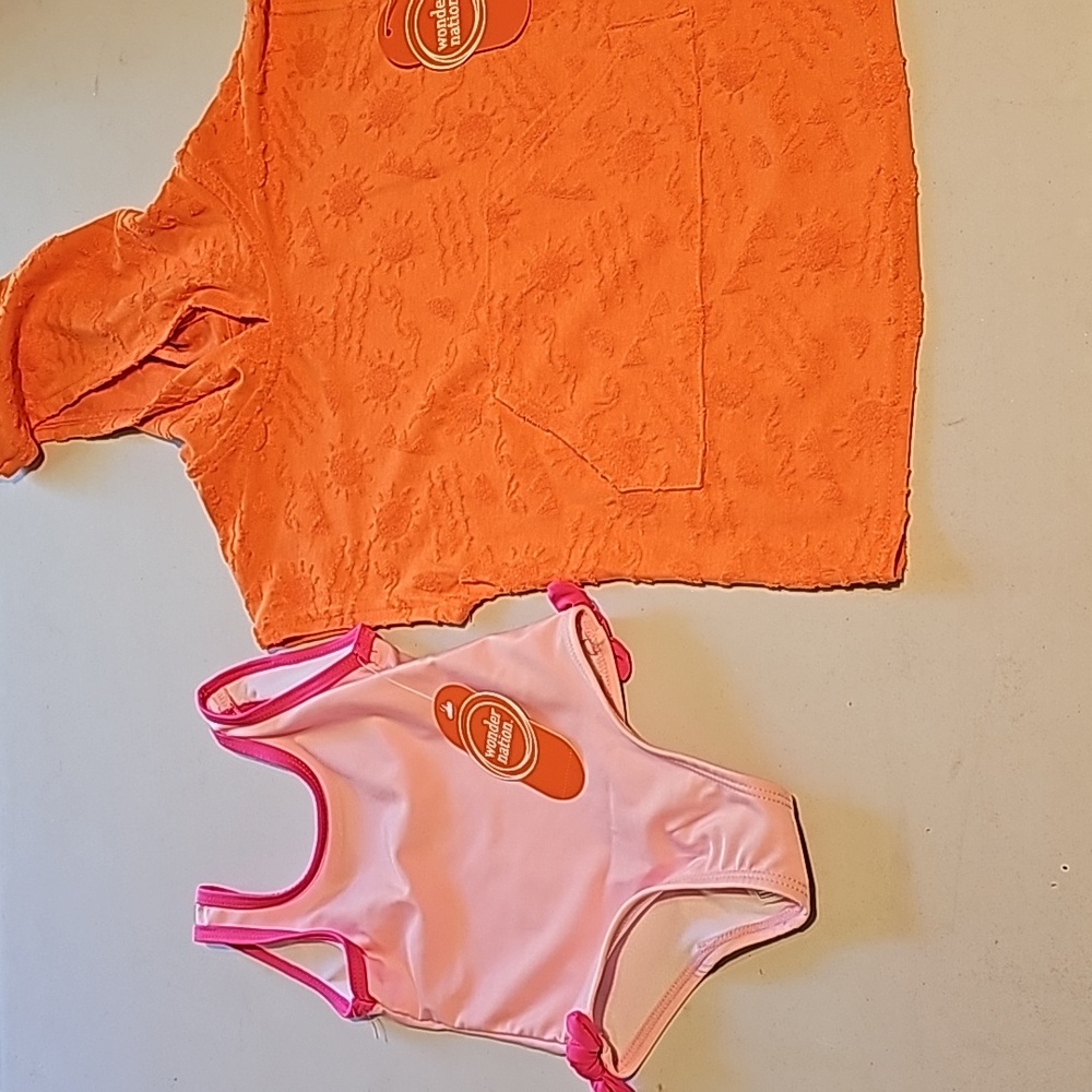 Wonder Nation Toddler Girls Swimsuit / Coverup Size 2T - Picture 1 of 8